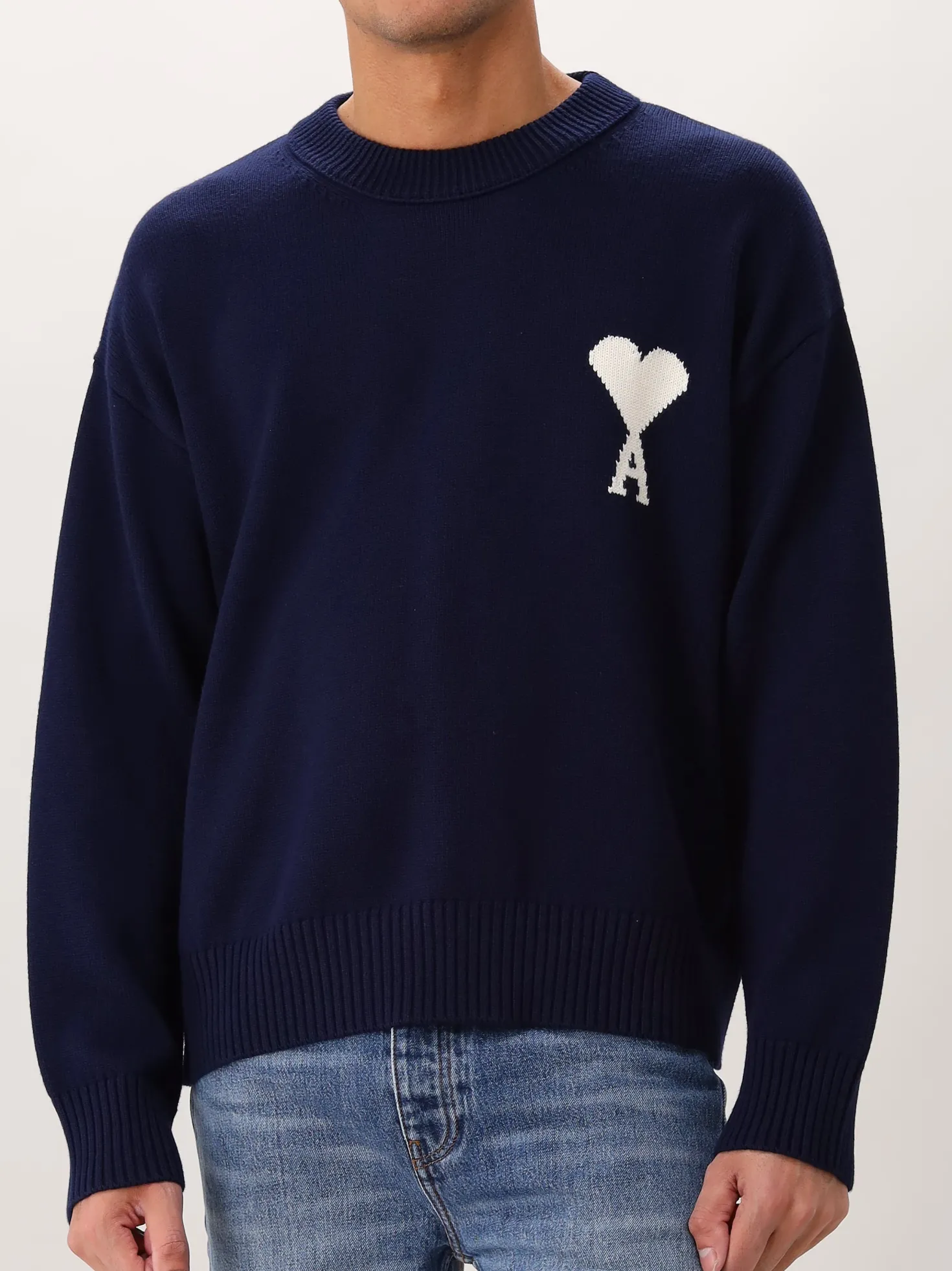 AMI Paris Gebreide Trui Blauw