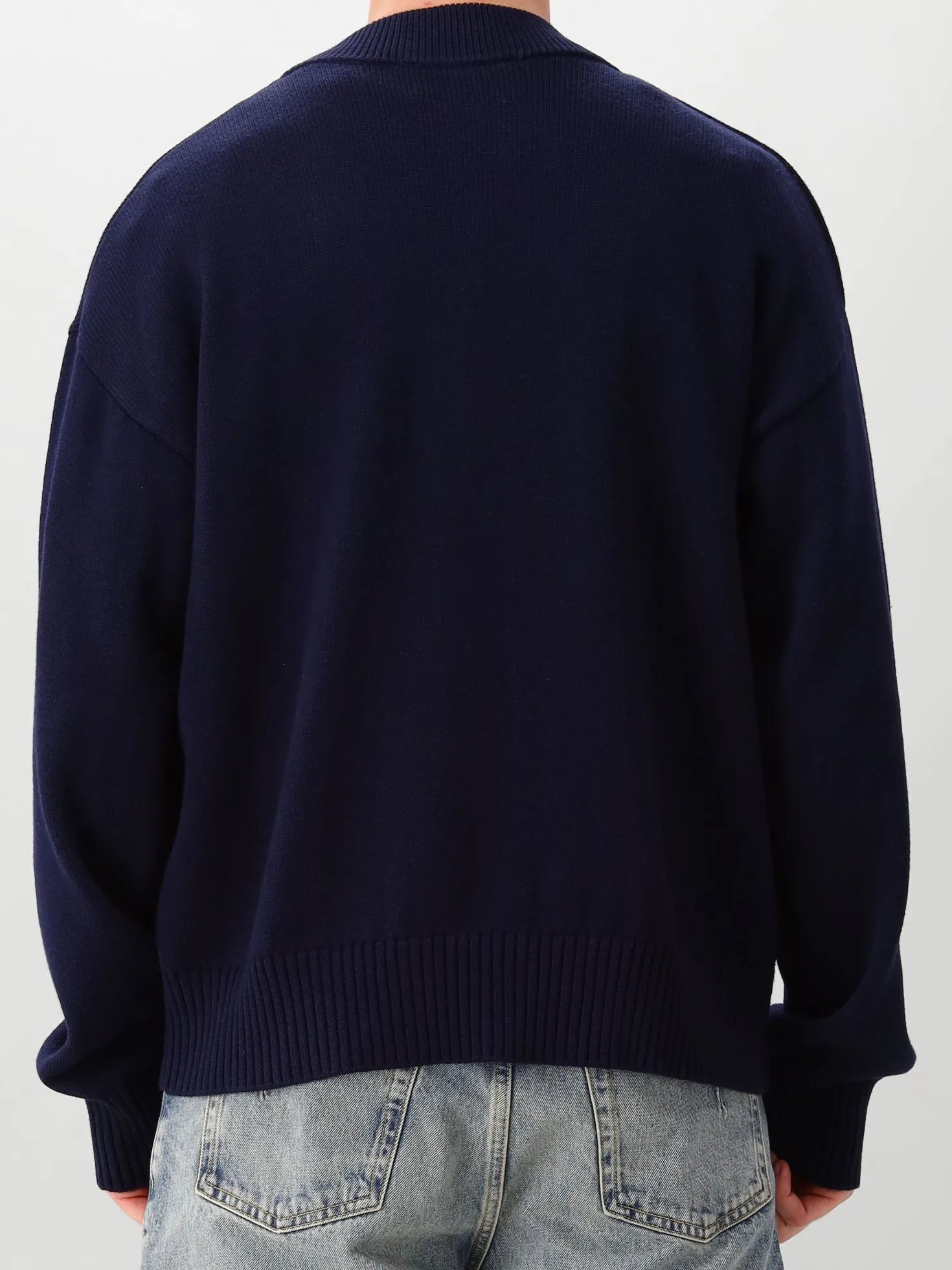 Ami Paris Gebreid Vest Blauw ADC