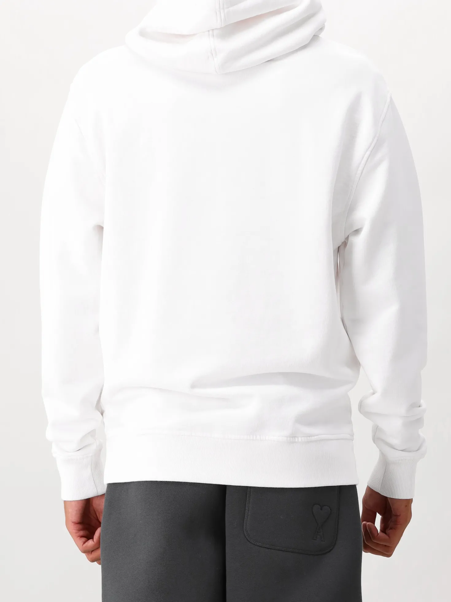 AMI Paris Hoodie Wit Molleton ADC