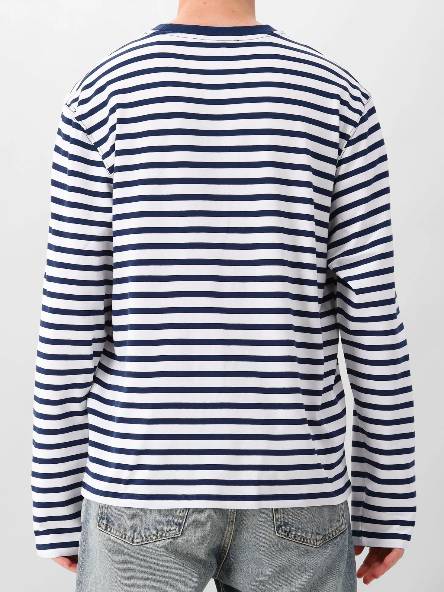 AMI Paris Longesleeve T-Shirt Blauw Mariniere LS
