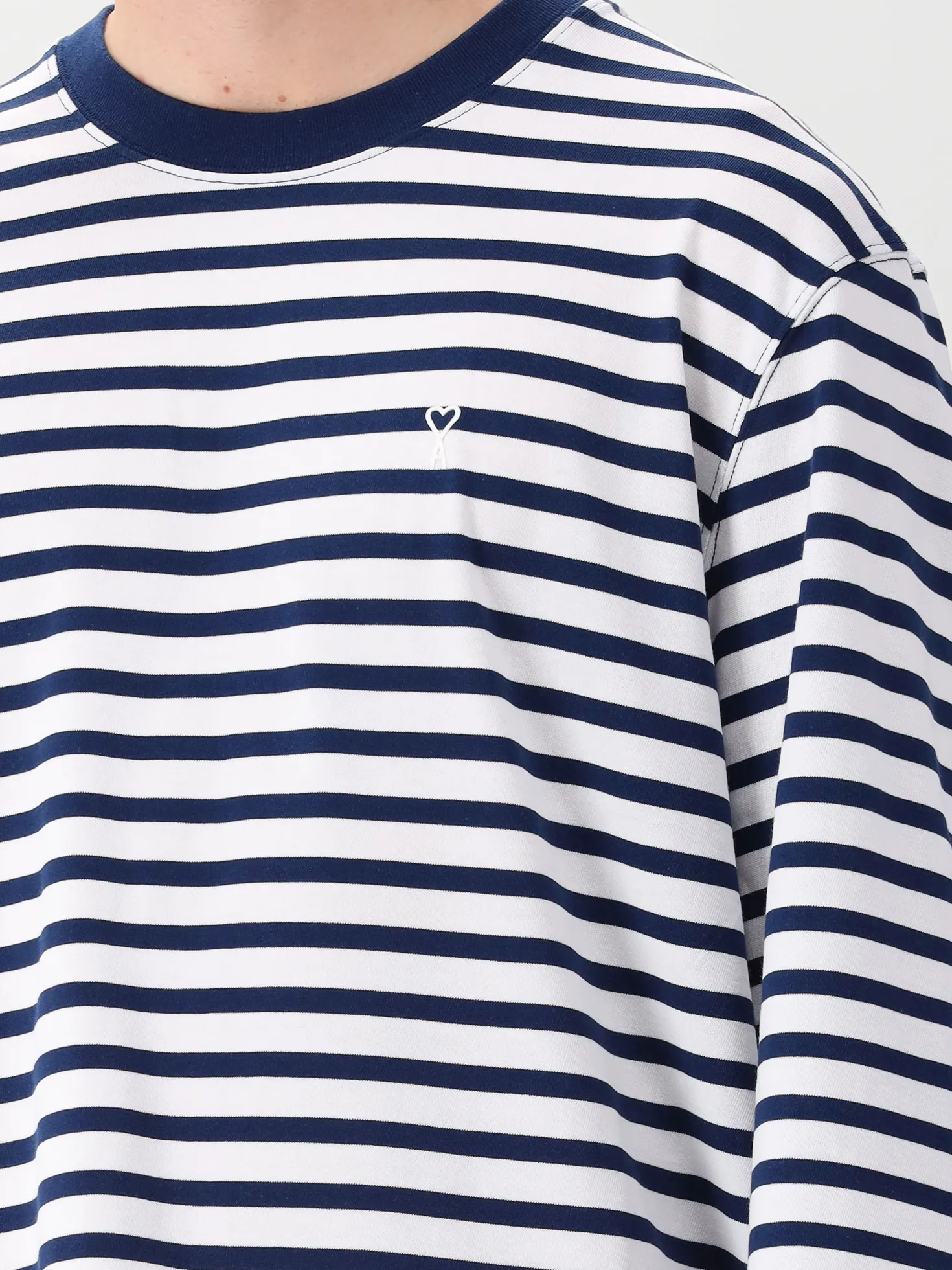 AMI Paris Longesleeve T-Shirt Blauw Mariniere LS