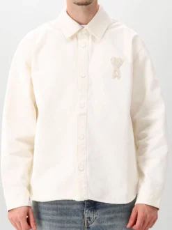 AMI Paris Overhemd Beige Colored Cotton Twill ADC