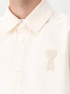 AMI Paris Overhemd Beige Colored Cotton Twill ADC