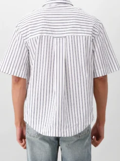 AMI Paris Overhemd Wit Embossed ADC Wide Fit Shirt