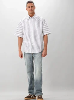 AMI Paris Overhemd Wit Embossed ADC Wide Fit Shirt