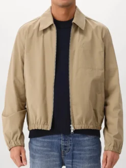 AMI Paris Overshirt Beige ADC Zipped Jacket