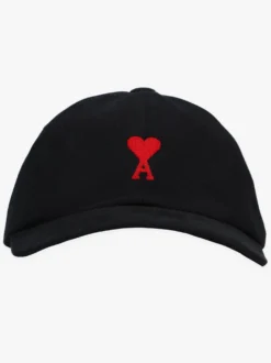 AMI Paris Pet Zwart ADC Embroidery Cap