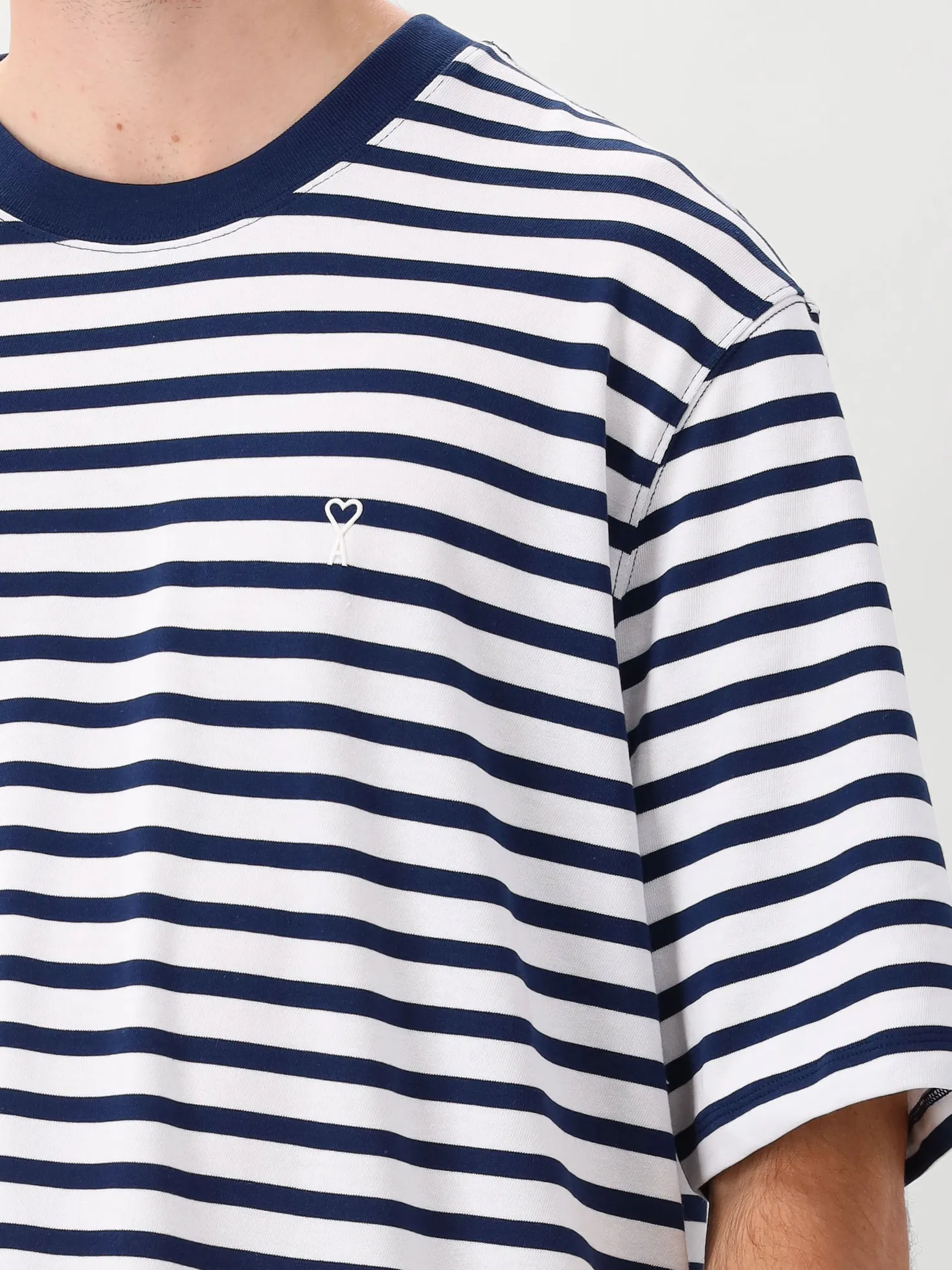 AMI Paris T-Shirt Blauw Mariniere
