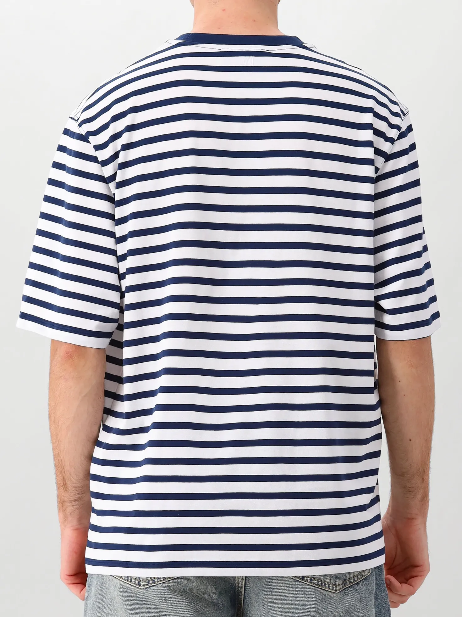 AMI Paris T-Shirt Blauw Mariniere