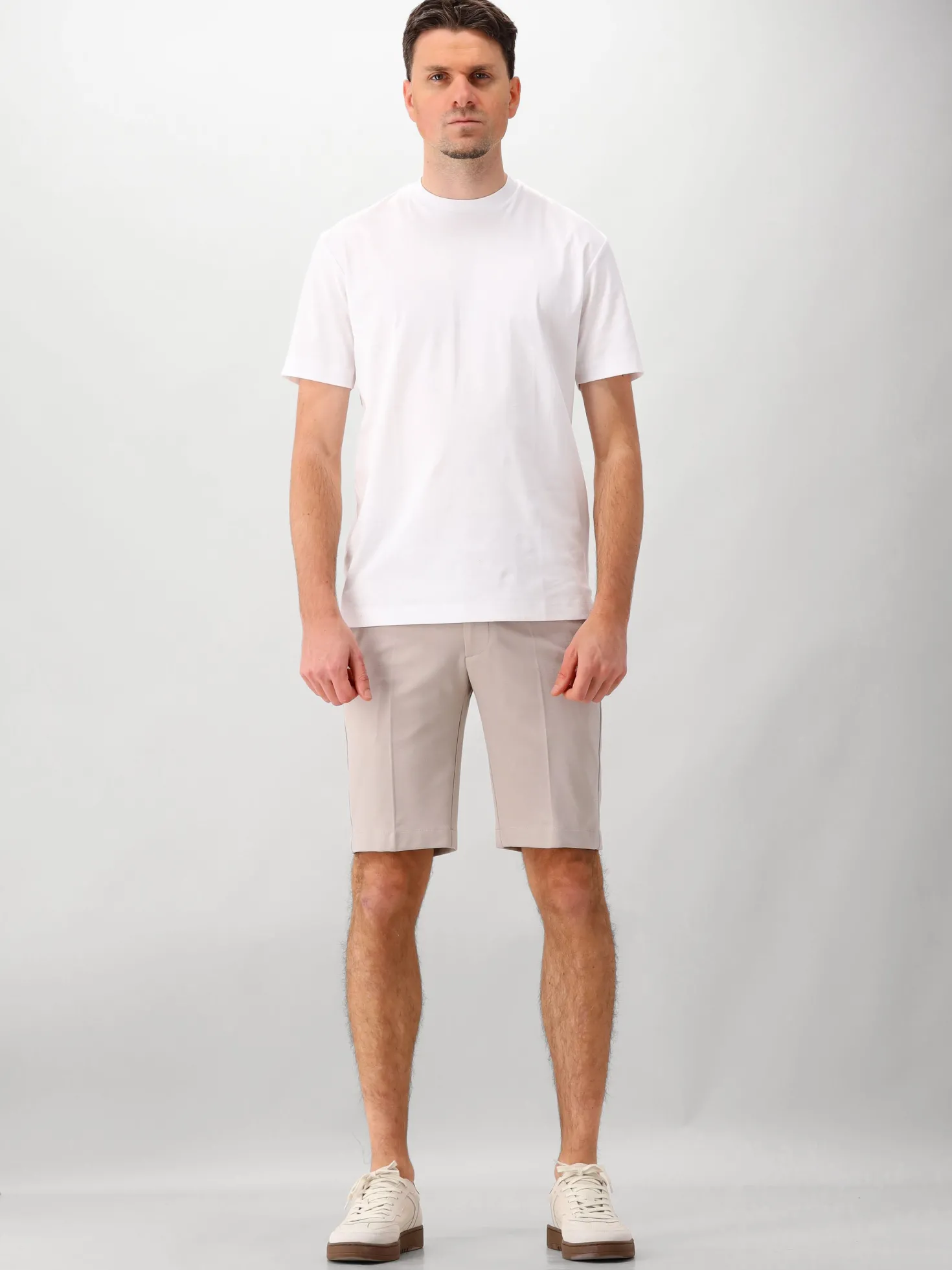 Berwich Bermuda Korte Broek Grijs Elax