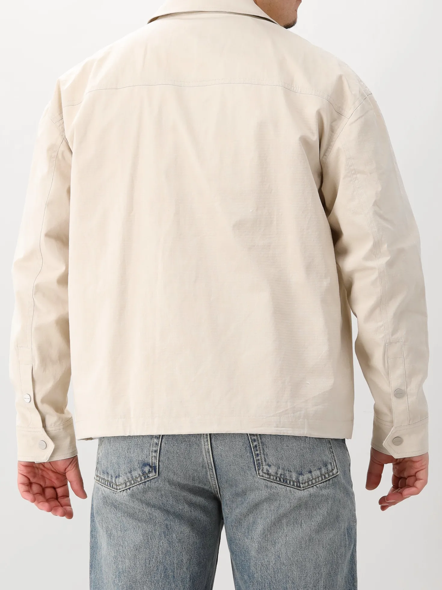 Bram's Fruit Jas Wit Ripstop Text Logo