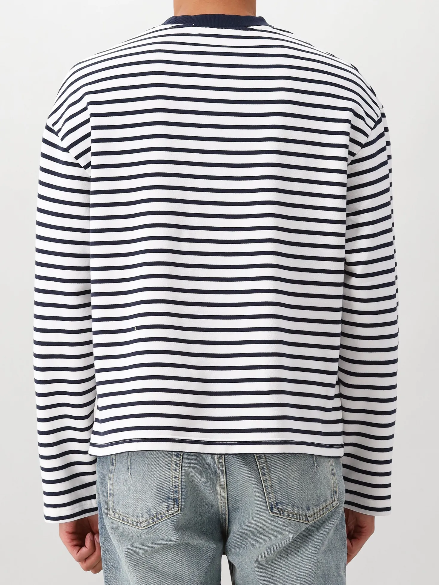 Bram's Fruit Longsleeve Blauw Varsity Striped