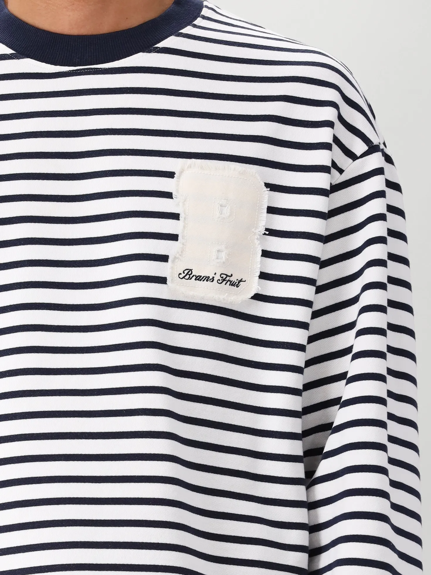 Bram's Fruit Longsleeve Blauw Varsity Striped
