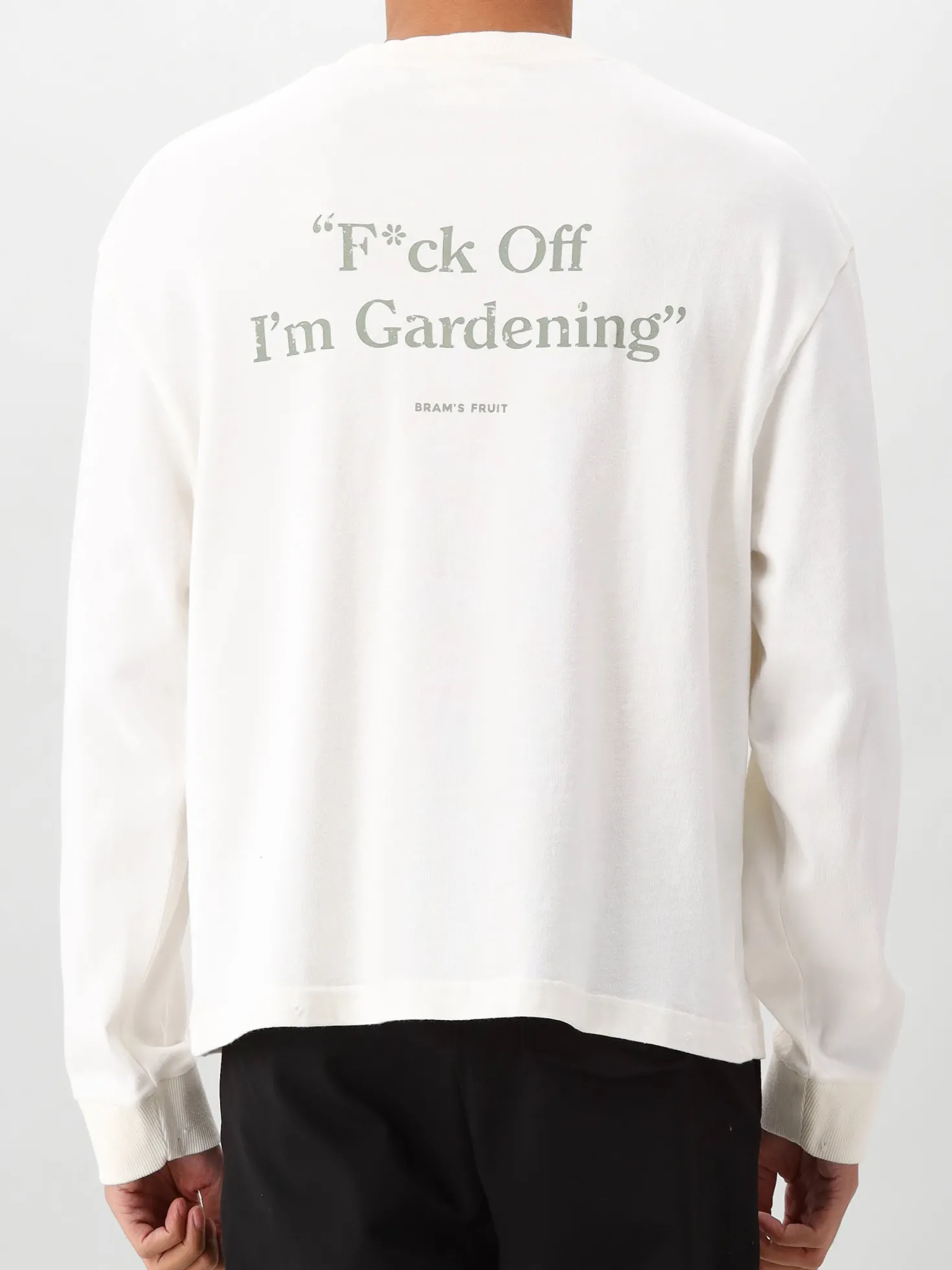 Bram's Fruit Longsleeve Wit Distressed F*ck Off I'm Gardening