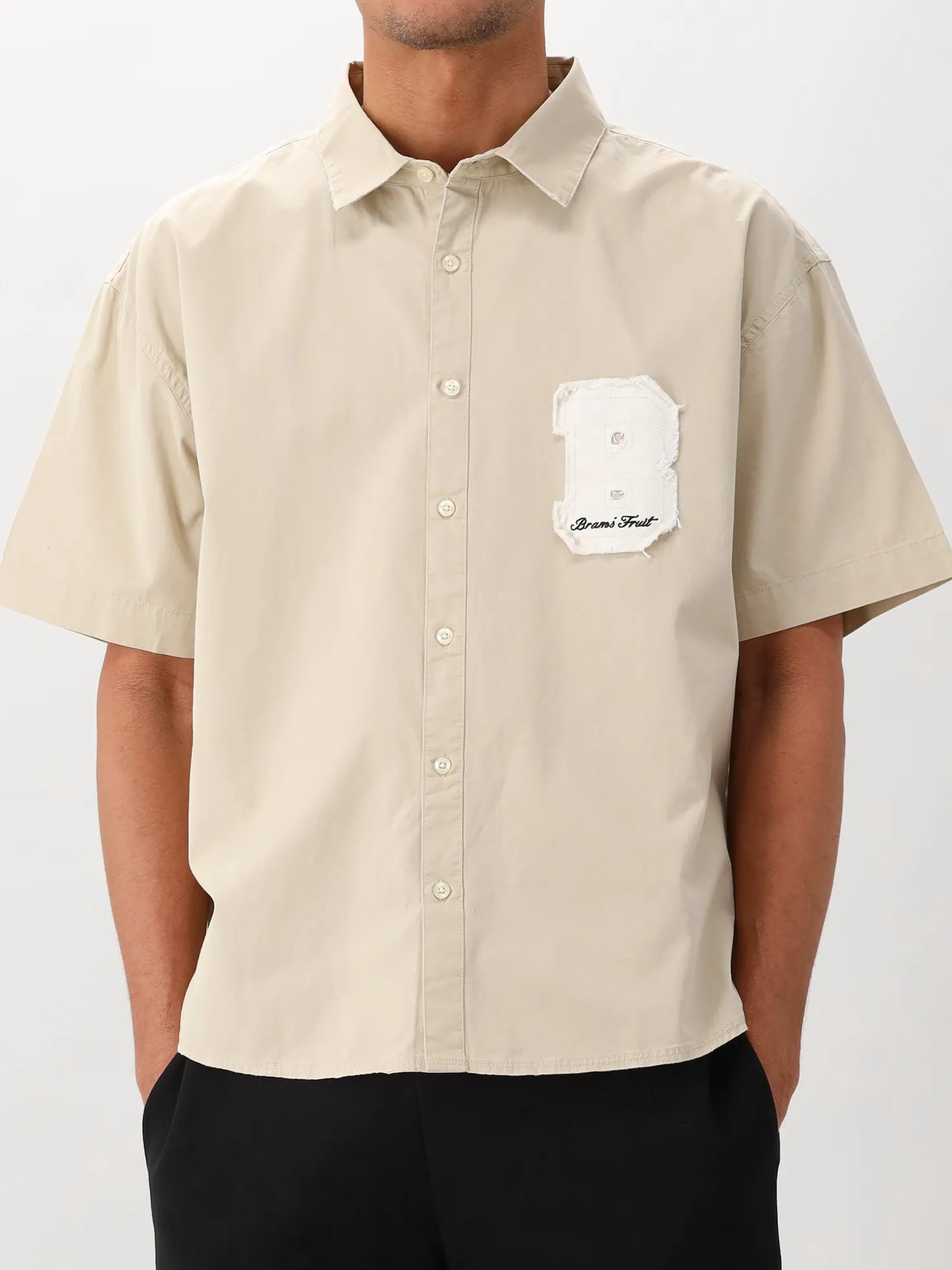 Bram's Fruit Shortsleeve Overhemd Beige