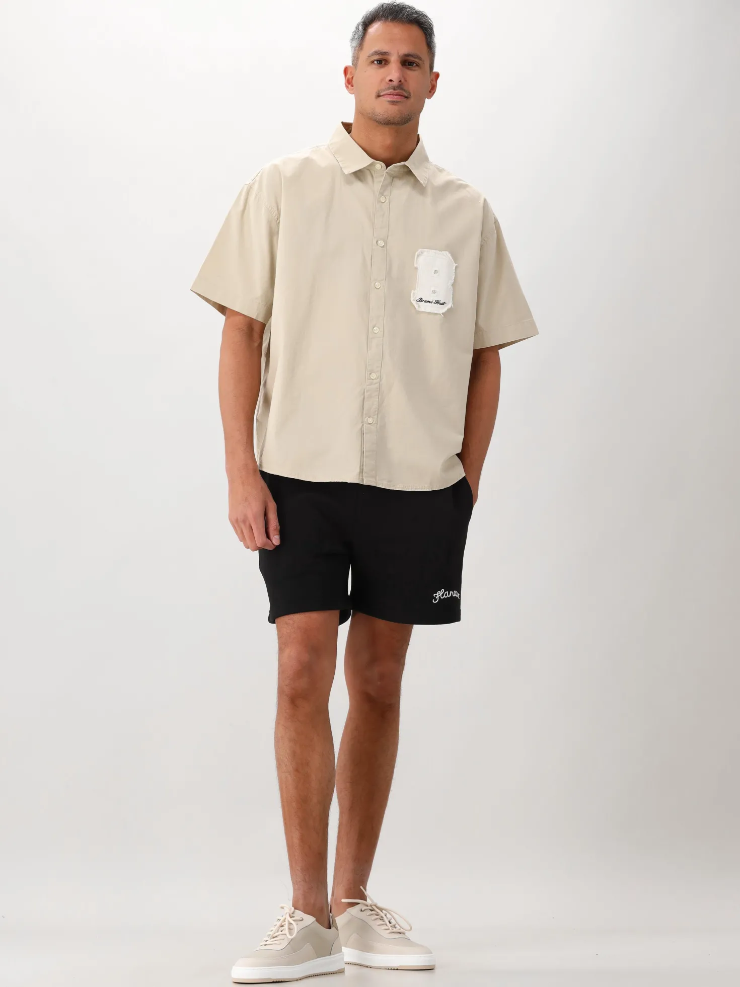 Bram's Fruit Shortsleeve Overhemd Beige