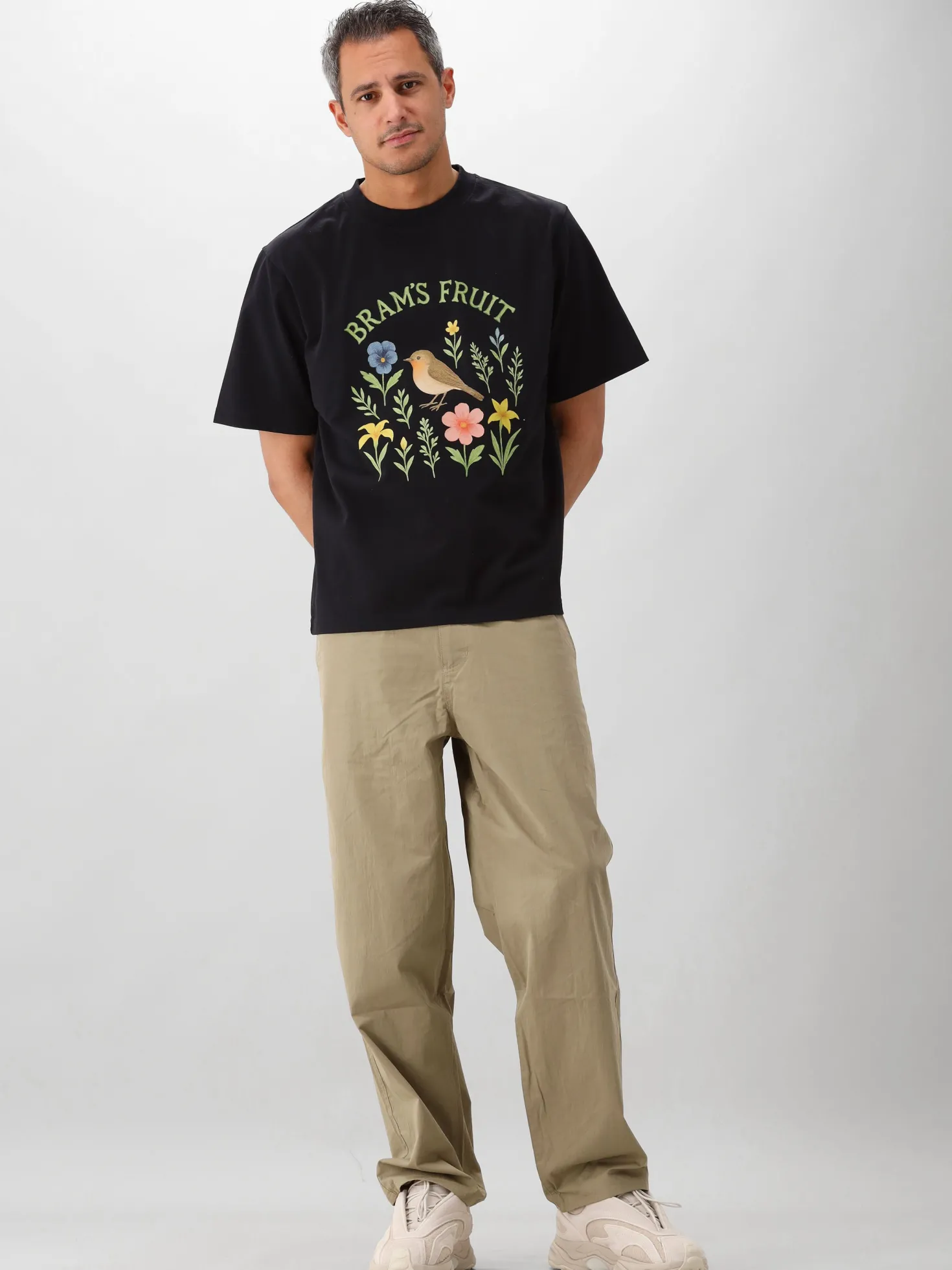 Bram's Fruit T-Shirt Zwart Robin