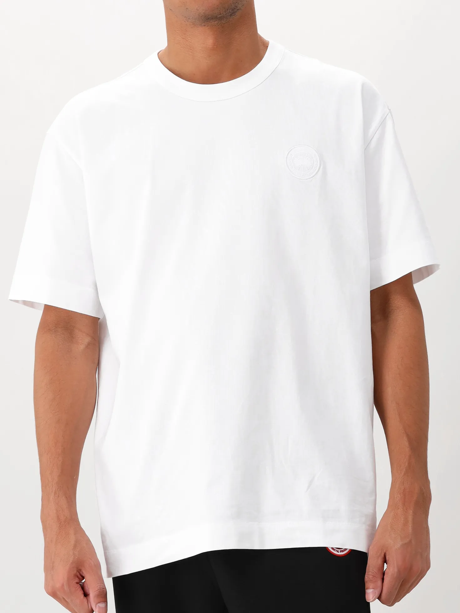 Canada Goose T-shirt Wit Gladstone Embroidered Disc White
