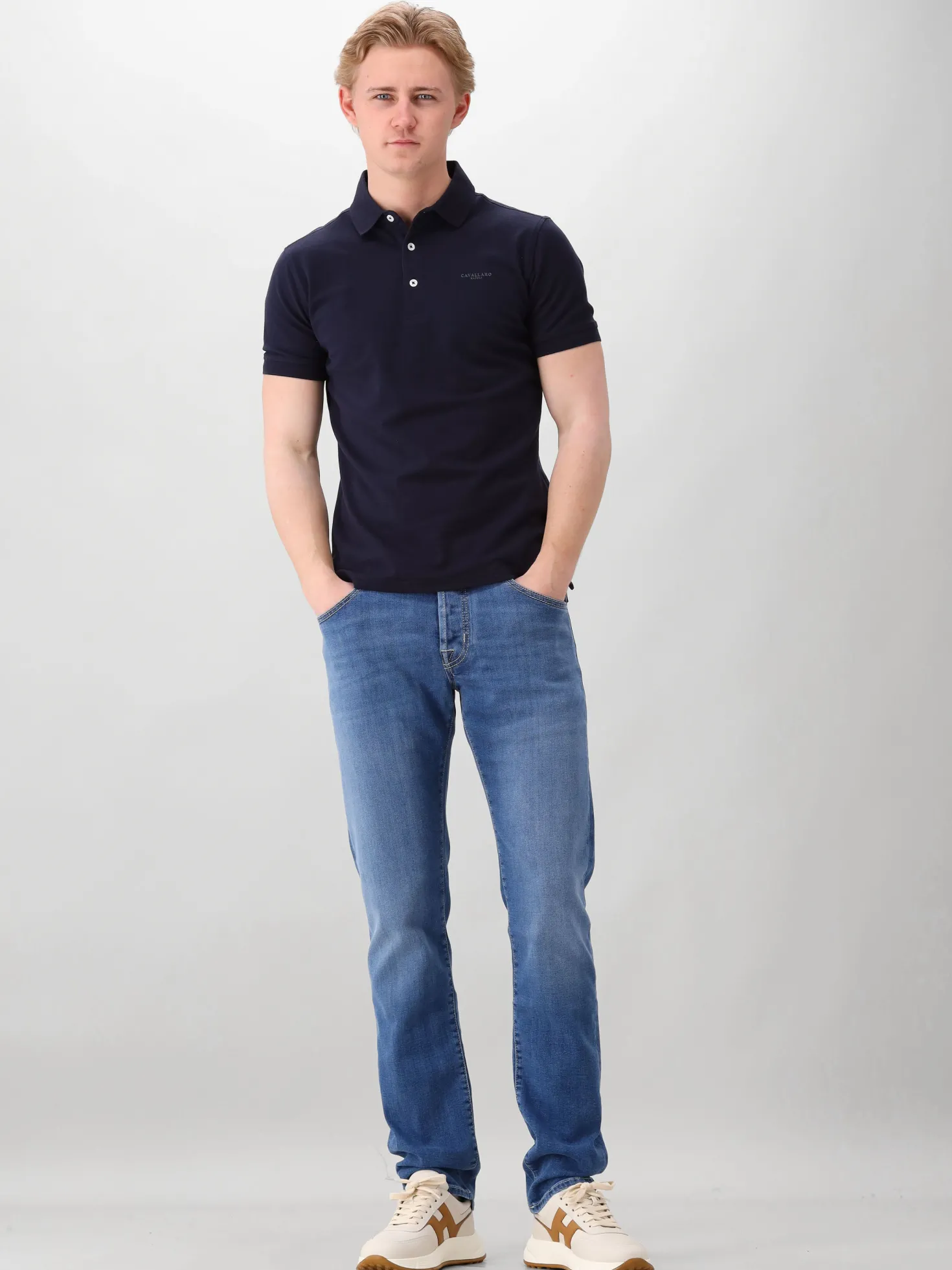 Cavallaro Polo Blauw Bavegio