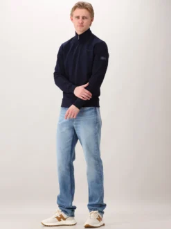 Cavallaro Sweater Blauw Half Zip