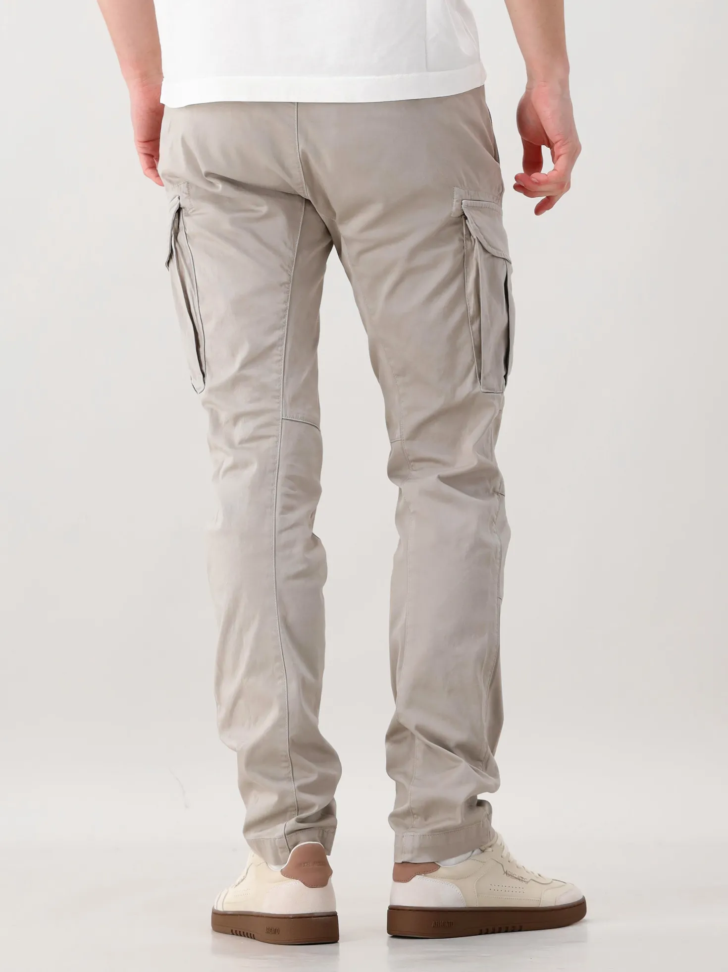 CP Company Broek Grijs Stretch Sateen Ergonomic Cargo Pants