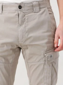 CP Company Broek Grijs Stretch Sateen Ergonomic Cargo Pants