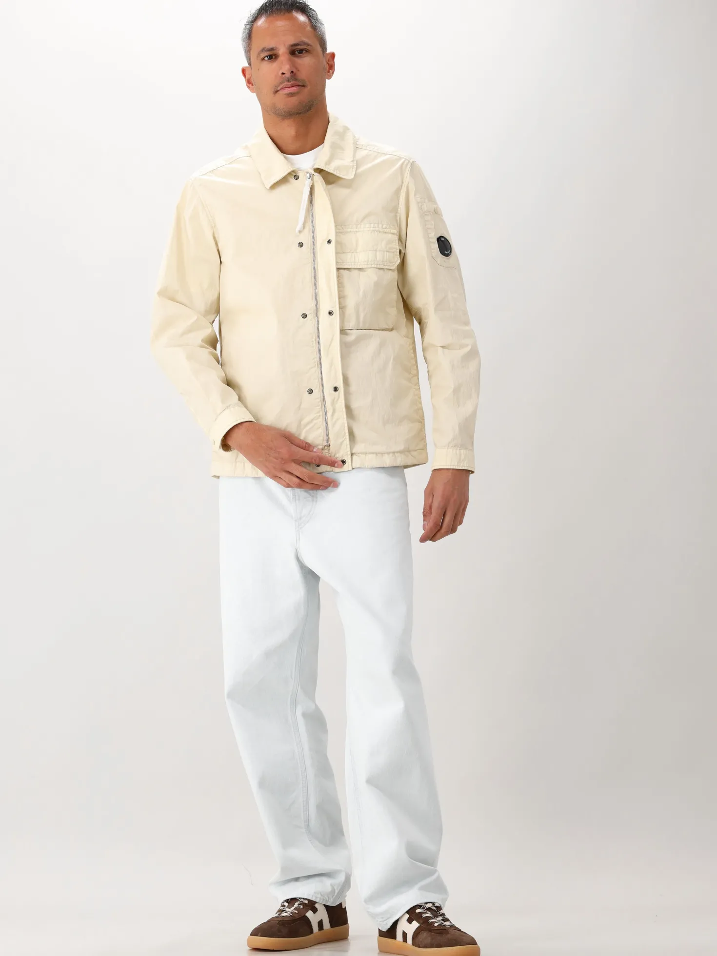 CP Company Overshirt Geel Zipped Lens