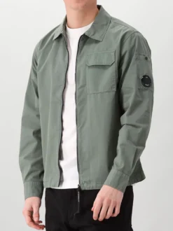 CP Company Overshirt Groen Zipped Lens