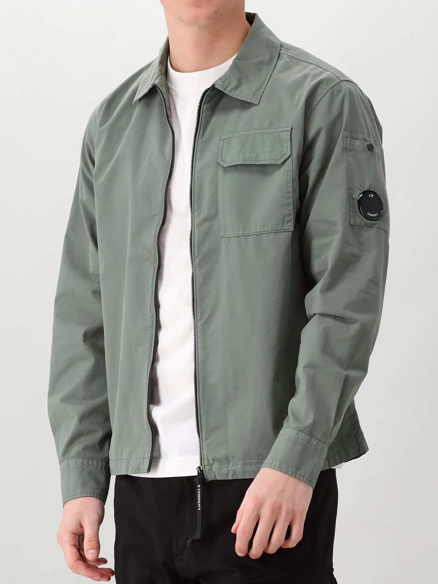 CP Company Overshirt Groen Zipped Lens