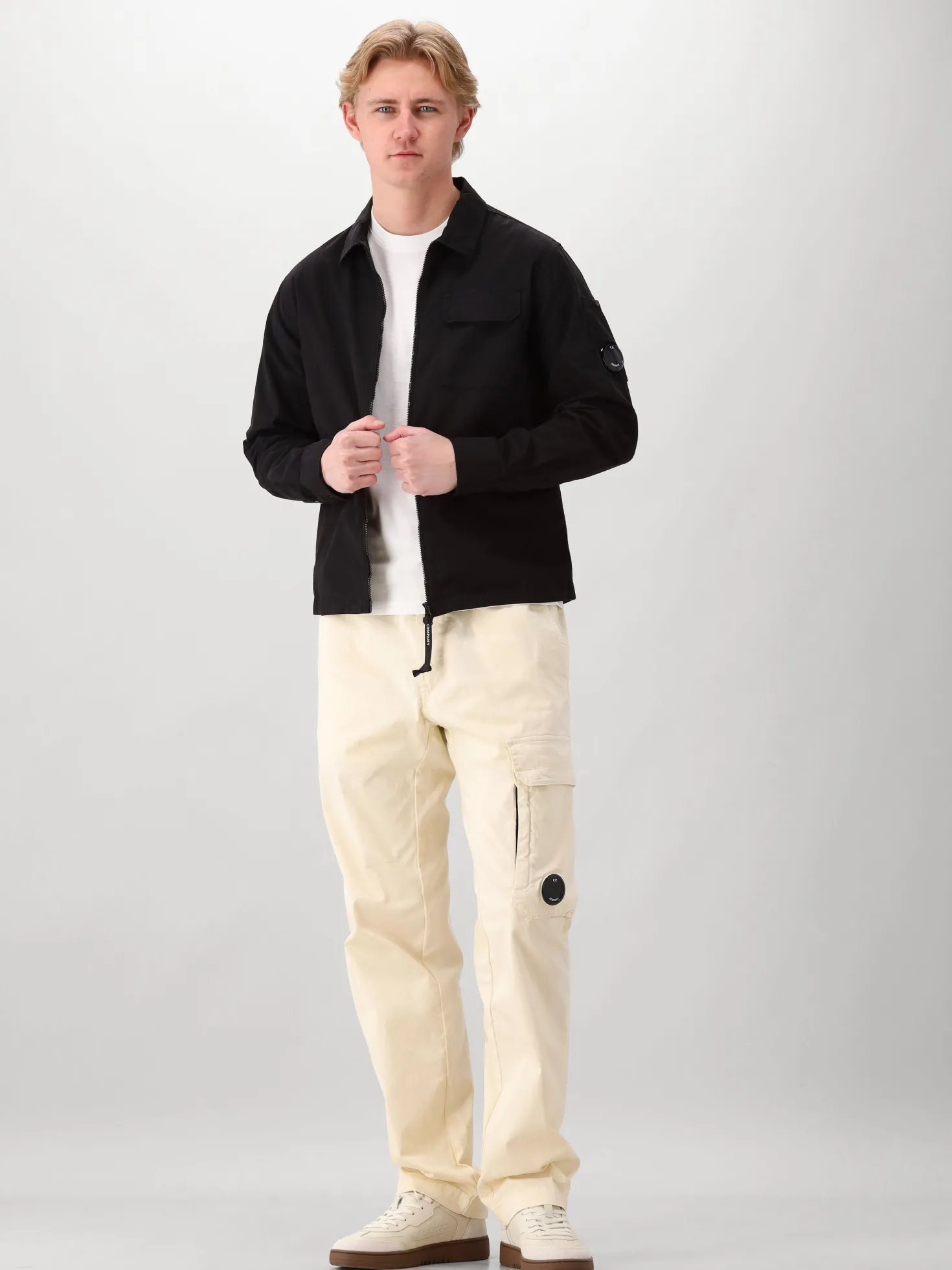 CP Company Overshirt Zwart Zipped Lens