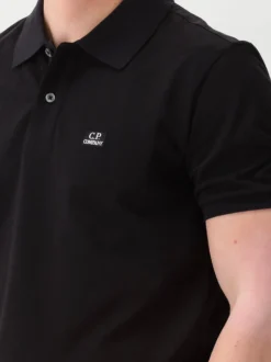 CP Company Polo Zwart Stretch Piquet