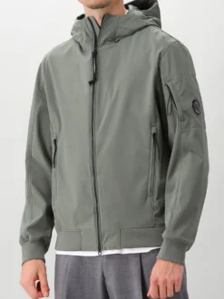 CP Company Shoftshell Jas Groen Hooded Lens