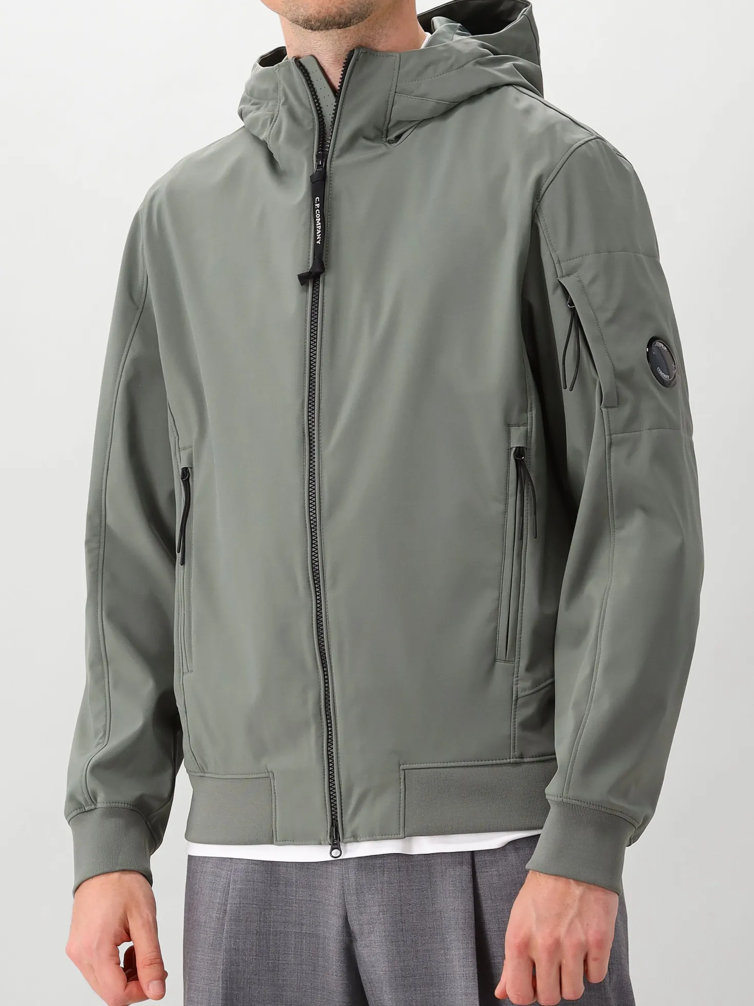 CP Company Shoftshell Jas Groen Hooded Lens