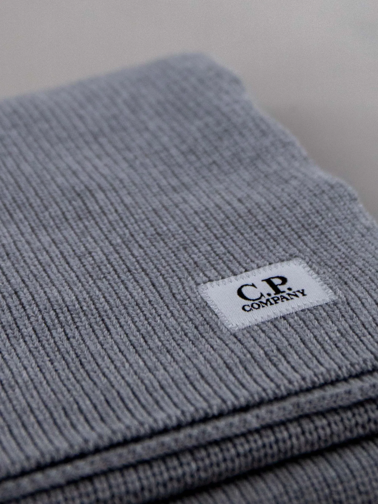 C.P. Company Sjaal Grijs Extrafine Merino Wool