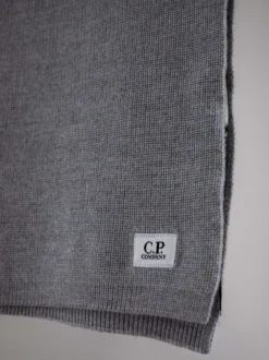 C.P. Company Sjaal Grijs Extrafine Merino Wool