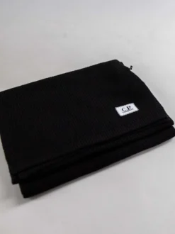 C.P. Company Sjaal Zwart Extrafine Merino Wool