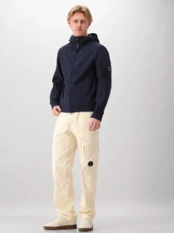 CP Company Softshell Blauw Hooded Lens Jacket