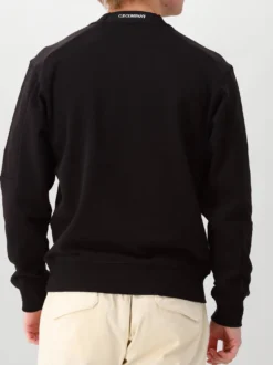 CP Company Sweater Zwart Crewneck Lens