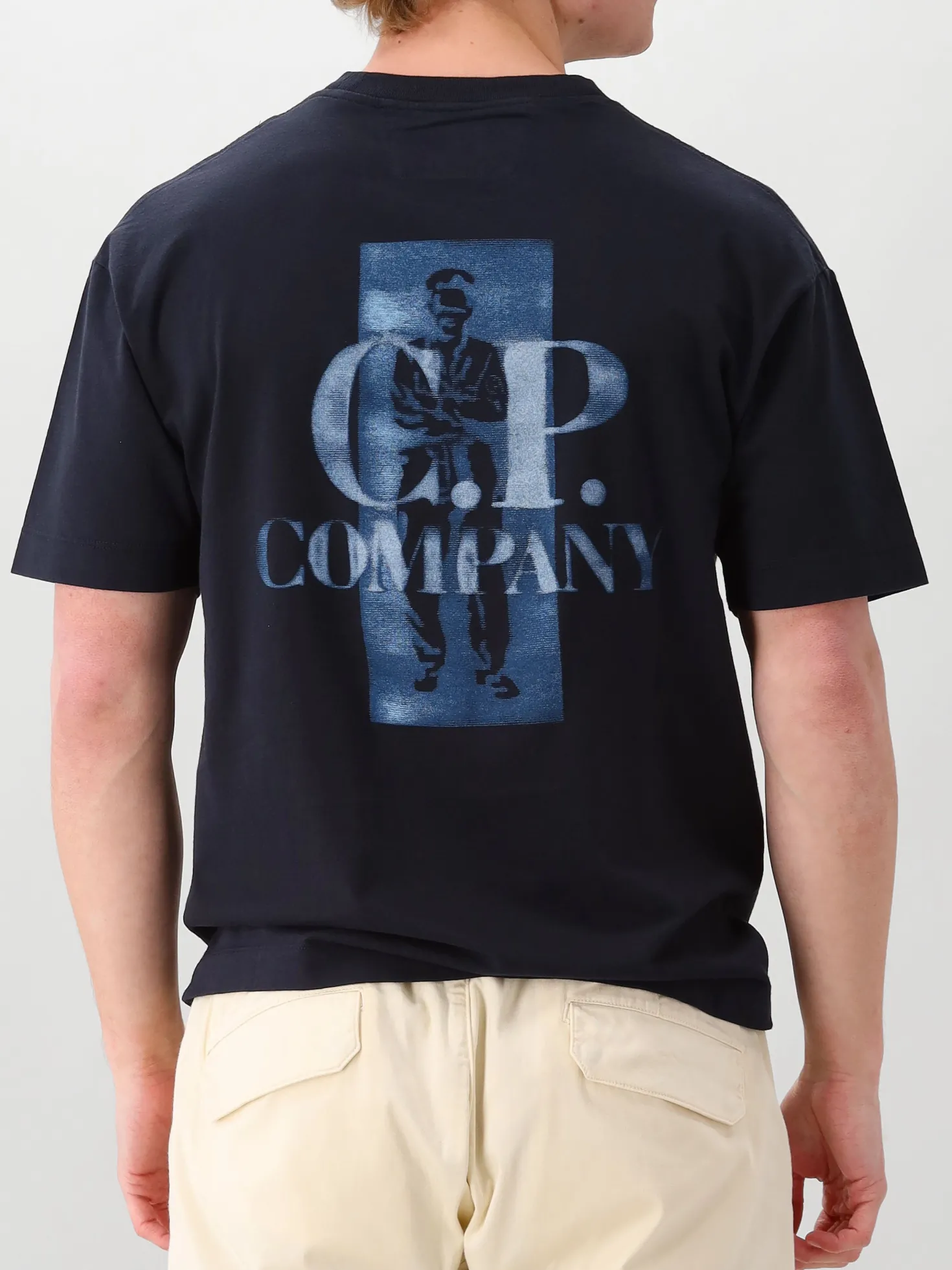 CP Company T-Shirt Blauw Comfort Logo