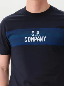 CP Company T-Shirt Blauw Striped