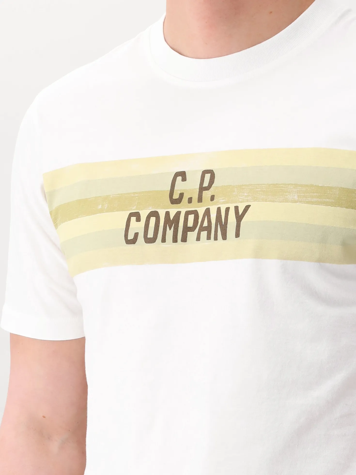 CP Company T-Shirt Wit Striped