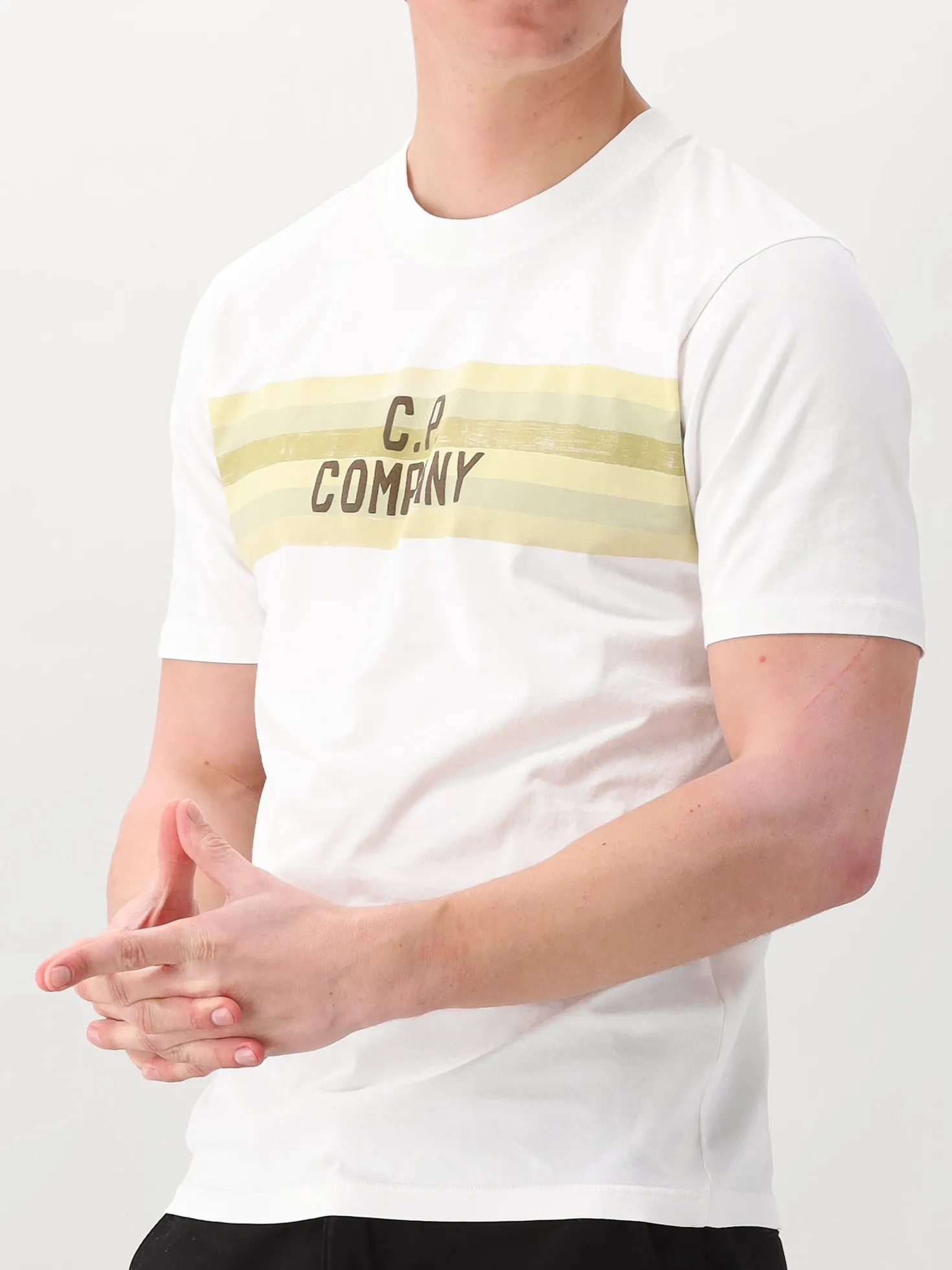 CP Company T-Shirt Wit Striped