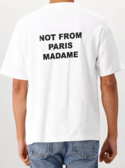 Drôle de Monsieur T-shirt Wit Slogan