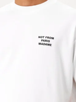 Drôle de Monsieur T-shirt Wit Slogan