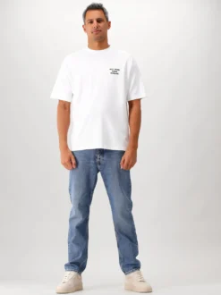 Drôle de Monsieur T-shirt Wit Slogan