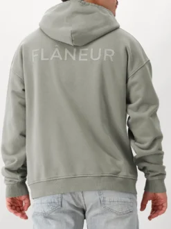 Flâneur Hoodie Groen Double Logo Washed Hoodie