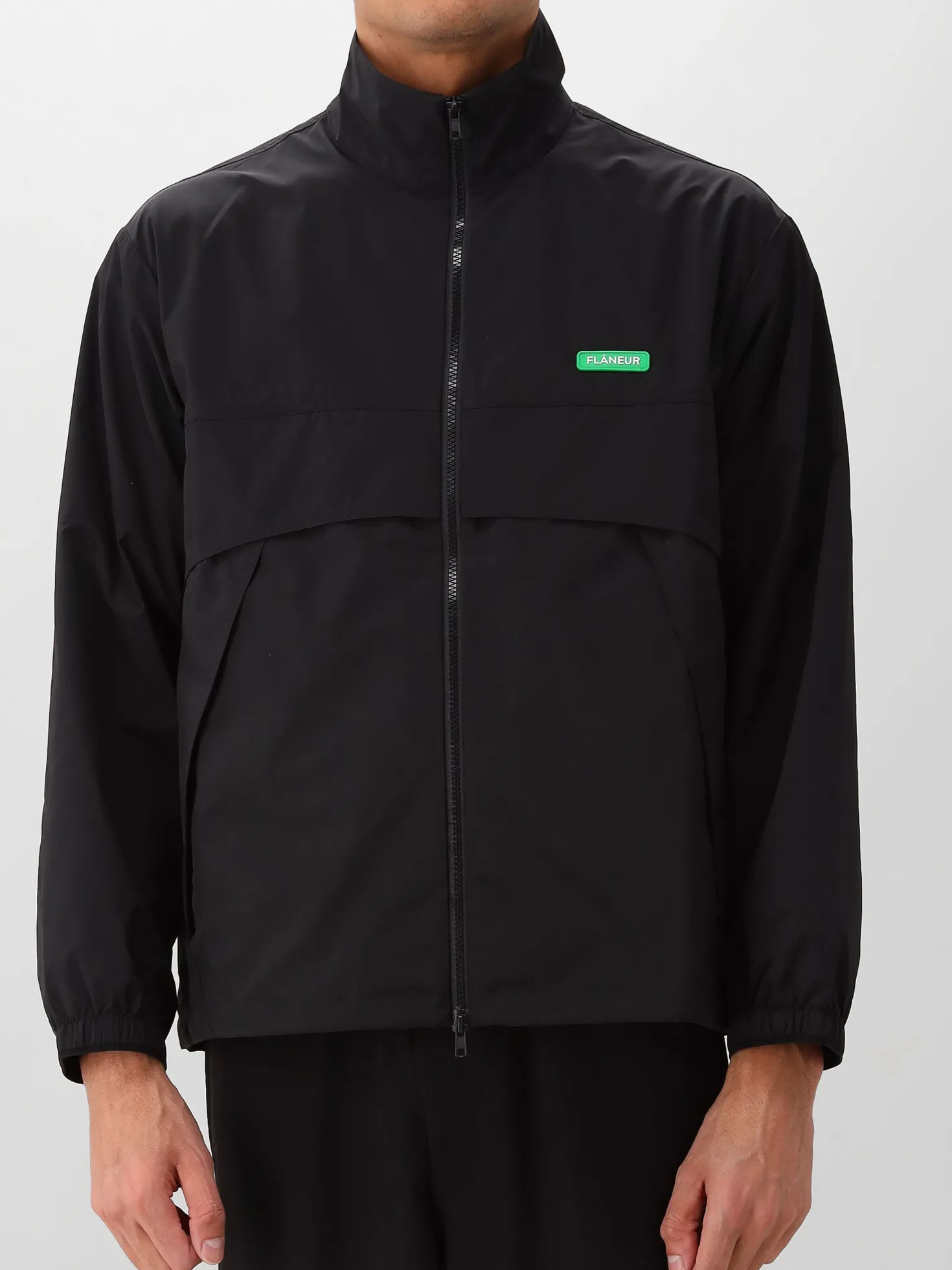 Flâneur Jas Zwart Badge Track Jacket