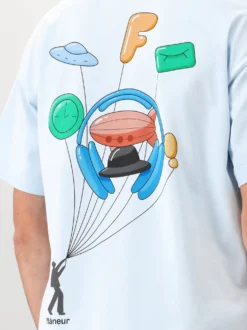 Flâneur T-shirt Blauw Inflatables
