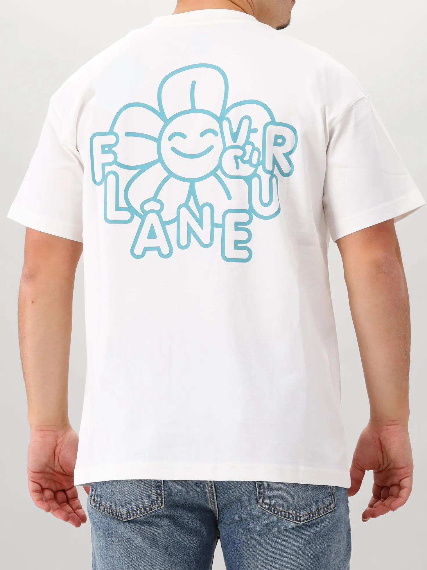 Flâneur T-shirt Wit Happy Flower