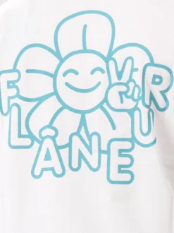 Flâneur T-shirt Wit Happy Flower
